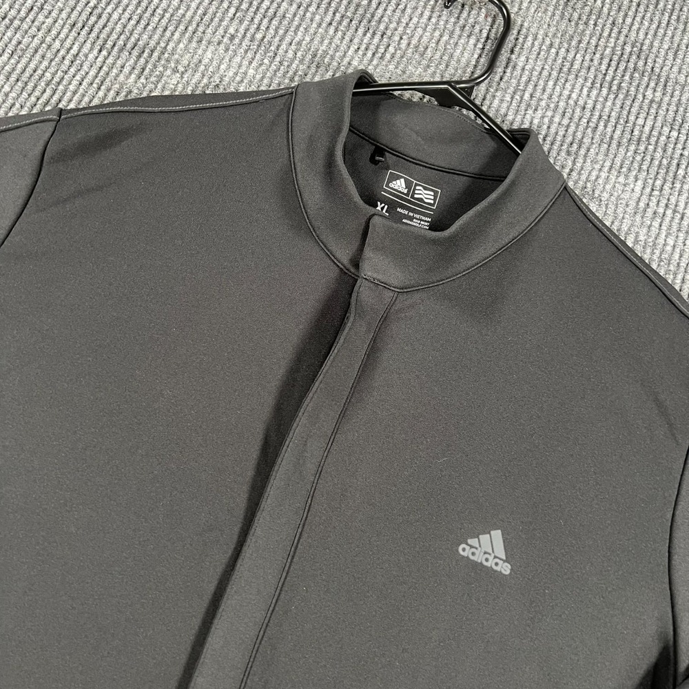 Adidas Jacket Mens XL Extra Large Black Long Sleeve Full Zip Active Golf Outdoor